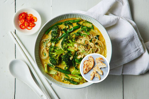 Nutritious Thai-Style Chicken Noodle Soup