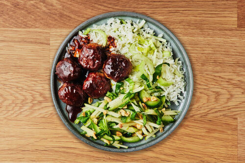 Spicy Korean Pork Patties and Rice