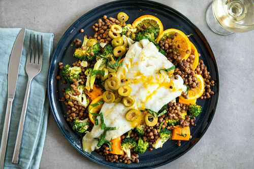 Heekfilet met sinaasappel