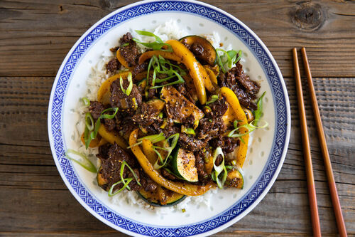 Chinese roerbak met biologisch rundvlees