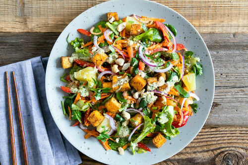 Thaise salade met garnalen