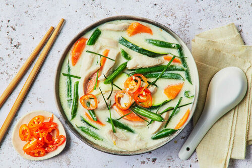 Carb-Conscious Chicken Thigh Tom Kha Gai