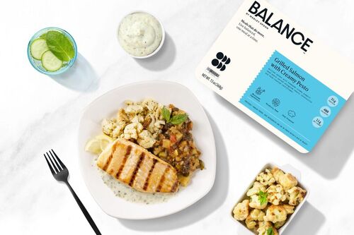 Grilled Salmon & Creamy Pesto