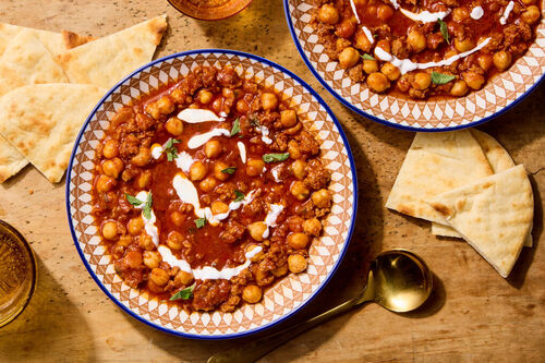 Stewed Harissa Chickpeas & Chorizo