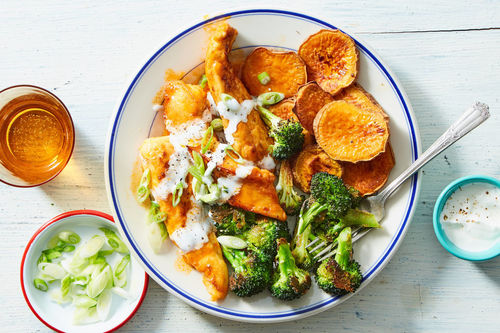 Skillet Buffalo Chicken Fingers