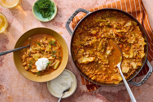 Low-Carb Turkey Cabbage Roll Soup