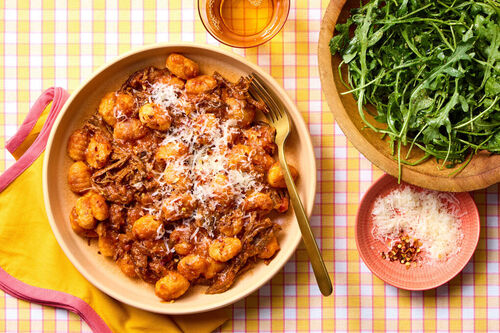 Fast! Braised Beef Ragù with Gnocchi