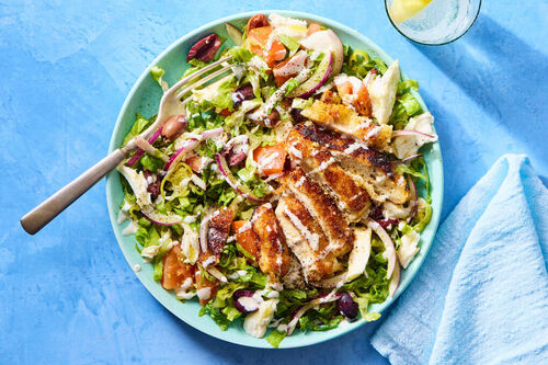Italian Chopped Salad with Readymade Cutlet