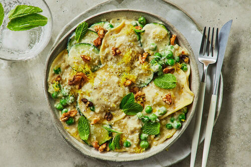 Osso Buco Ravioli and Truffle-Infused Sauce