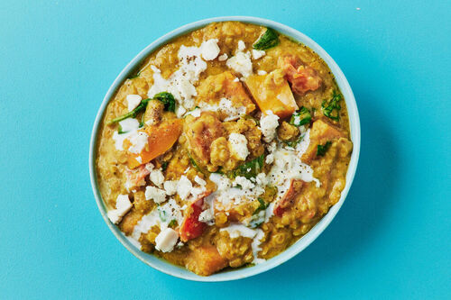 Balanced Pumpkin and Spinach Dhal