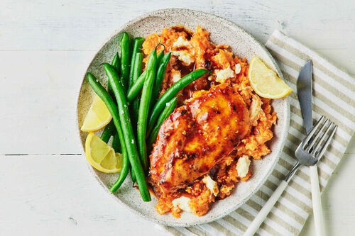 Peri Peri Chicken and Sweet Potato Feta Mash