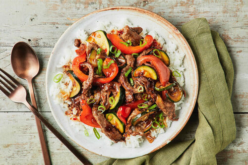 Easy Garlic-Chilli Beef and Veggies