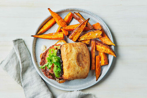 Easy Plant-Based Burgers and Wedges
