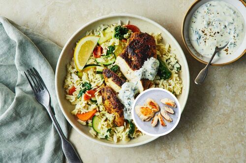 Curry-Spiced Chicken Thigh and Coconut Rice
