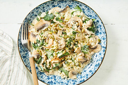 Creamy Mushroom and Spinach Risotto