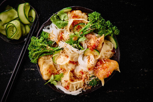 Chilli Sambal Prawn Dumplings