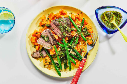 Beef Rump Steaks and Chimichurri Sauce