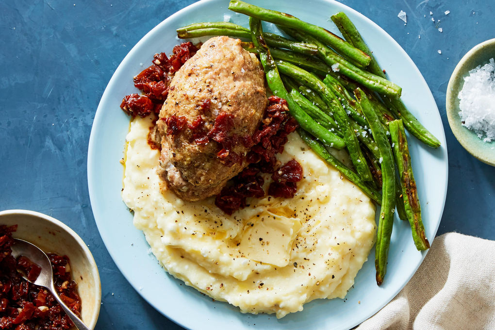 Italian Turkey Meatloaf with Parmesan Rosemary Smashed Potatoes - Recipe  Runner