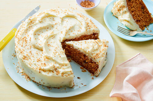 Carrot Cake with Walnuts & Coconut Frosting