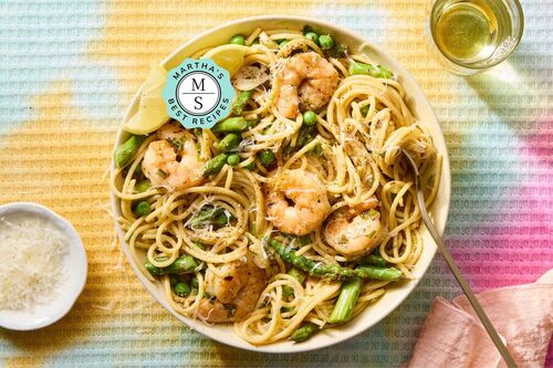 Martha's Best Spaghetti with Jumbo Shrimp