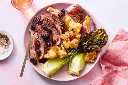 Luxe! Seared Duck with Dried Cherry Gastrique