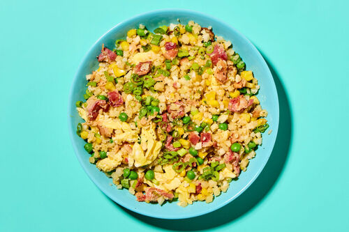 Fried Cauliflower Rice with Bacon