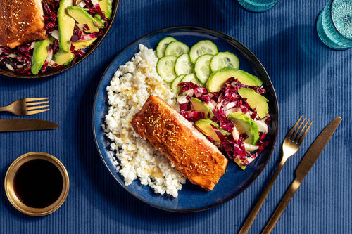 Feiner Miso-Lachs mit Sushireis