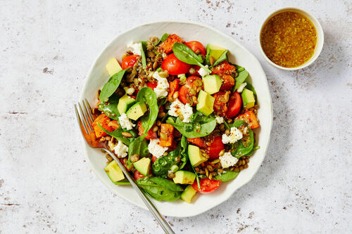 Gut-Friendly: Lentil, Feta and Avocado Salad