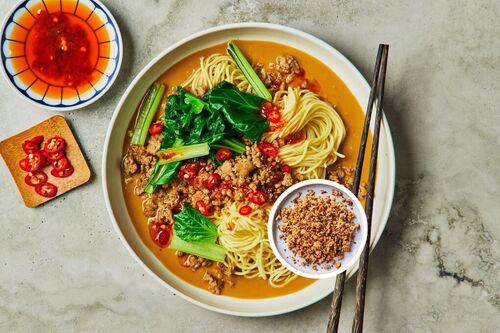 Easy Spicy Plant-Based Mince Dan Dan Noodles