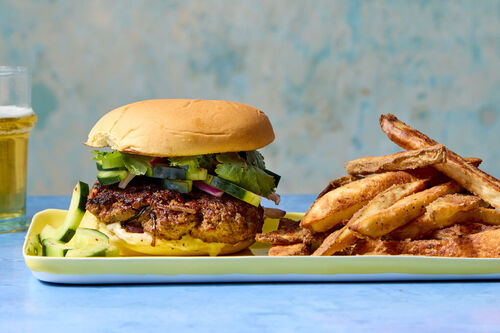 Xi'an-Style Cumin Pork Burger & Garlic Mayo