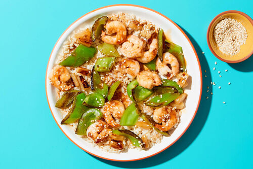 Sweet & Sour Large Shrimp & Brown Rice