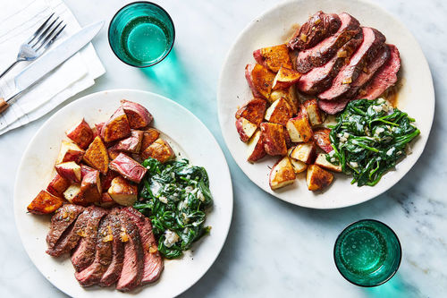 Seared Ribeye Steak & Creamed Spinach