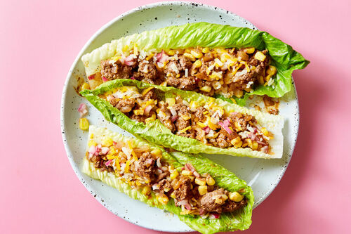 Low-Carb Chicken Taco Lettuce Cups