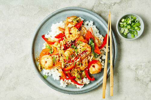 Spicy Korean Prawn Stir-Fry