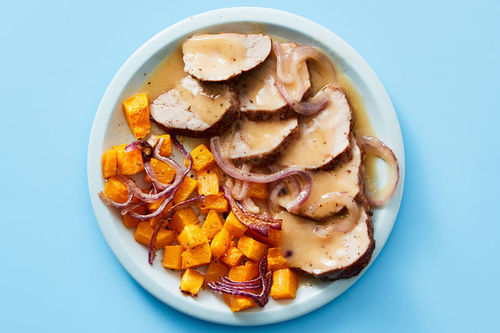 Spiced Chicken Breast & Onion Gravy