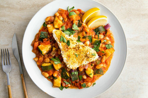 Goudbruin gebakken feta