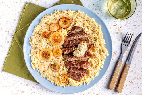 Rinderhüftsteak mit Kapernbutter