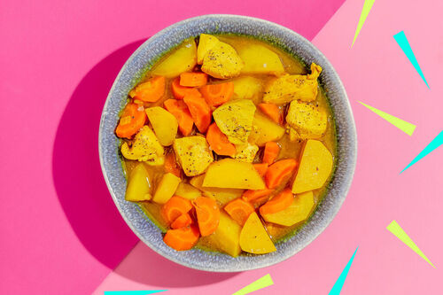 Gelbes Madras-Hähnchencurry