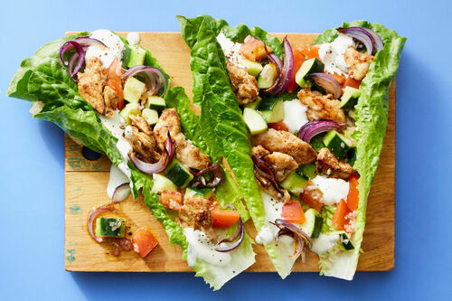 Shawarma Lettuce Cups with Double Chicken!