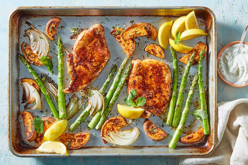 Peak Season! Sheet Pan Harissa Chicken