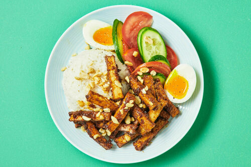 Indonesian Tofu and Coconut Rice