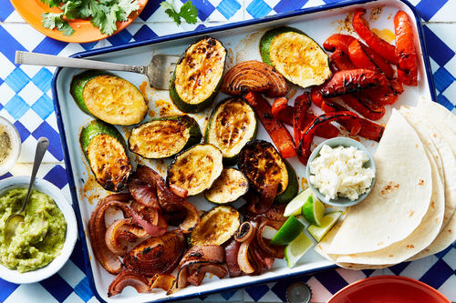 Veggie Fajitas with Readymade Chicken