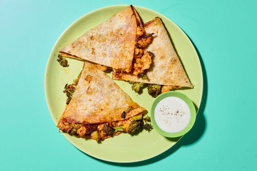 Cheesy Chicken & Broccoli Quesadilla