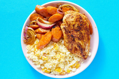 Harissa-Spiced Chicken & Roasted Carrots