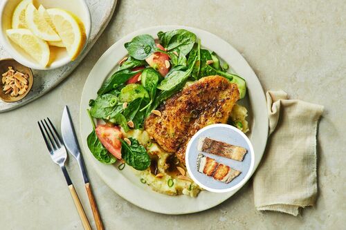 Golden Spiced Aussie Barramundi and Skordalia