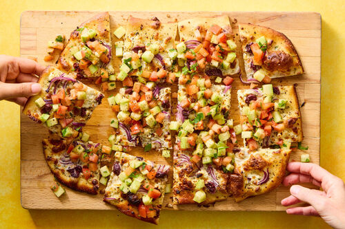 Mediterranean Flatbread & Readymade Chicken