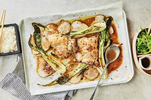 Sesame-Miso Chicken and Pear