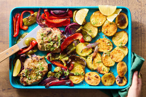 Sheet Pan Ranch Chicken & Veggies