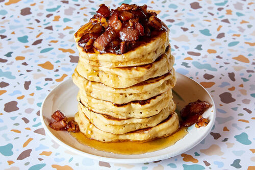 Candied Bacon & Pecan Pancakes