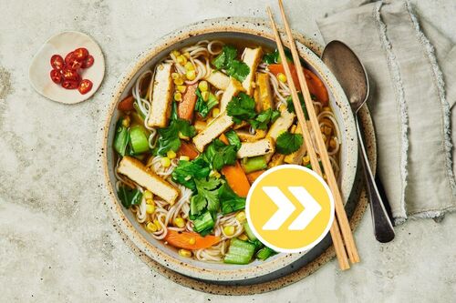 Tofu and Prawn Soup Noodles